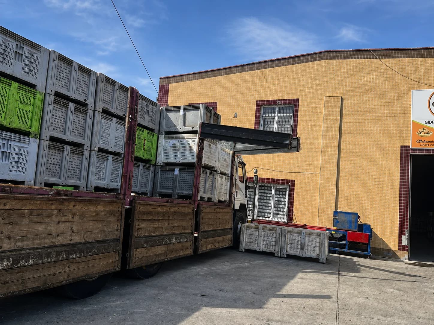 Vehicle prepared for loading in the plant dispatch area