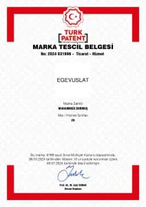 Ege Vuslat marka tescil belgesi